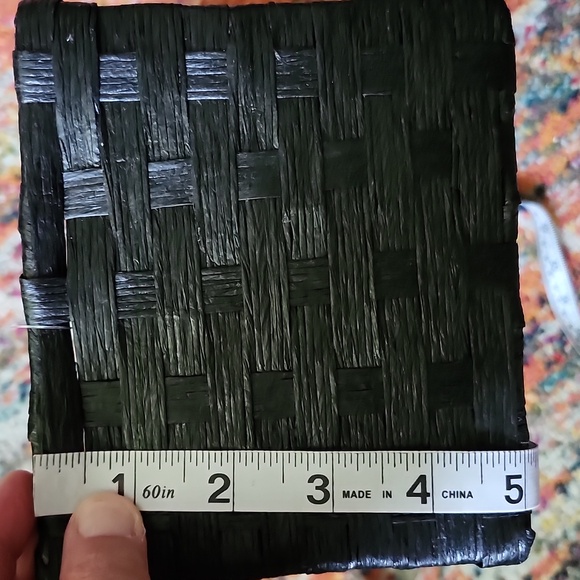 NWT black woven small storage basket - Picture 9 of 11